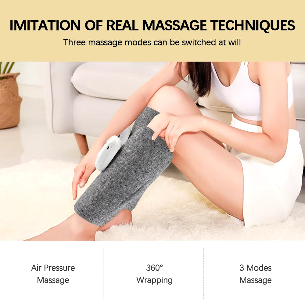 Eletric 360° Air Pressure Calf Massager Wireless Leg Massage 3 Mode Airbag Compresstion Relax Foot Calf Muscle Blood Circulation