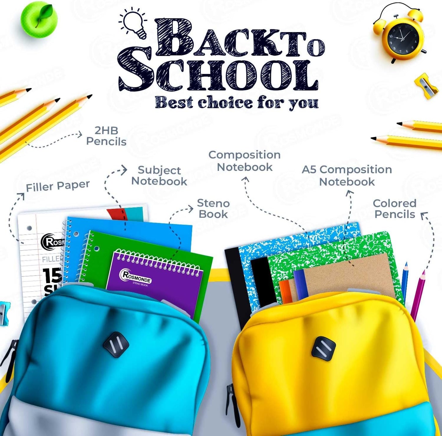 Spiral Notebooks, 12 Pack, 1 Subject Notebook, Wide Ruled, 70 Sheets, 8 X 10-1/2", 3 Hole Punched, School Supplies, Bulk Single Subject Spiral Notebook Bulk, Assorted Colors Pack of Notebooks