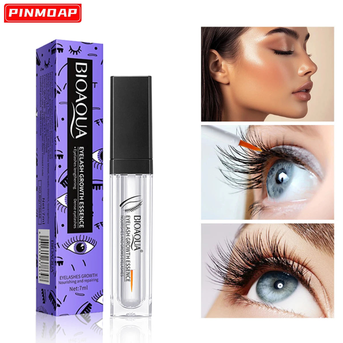 Eyelash Growth Essence Contains Natural Formula to Nourish, Strengthen and Repair the Thickness of Eyelash Root 7Ml