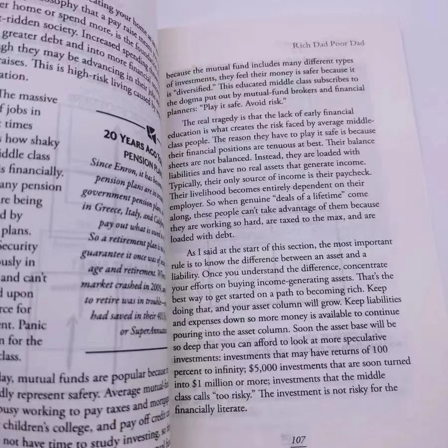 RICH DAD POOR DAD Robert Toru Kiyosaki Personal Finance Children Books Financial Intelligence Enlightenment Education Book