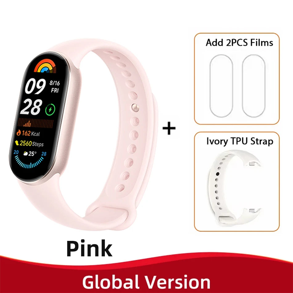 Global Version  Smart Band 9 150+ Sports Modes Sleep Monitoring 1.62" AMOLED Display 21-Day Battery Mi Wrist Sport Watch