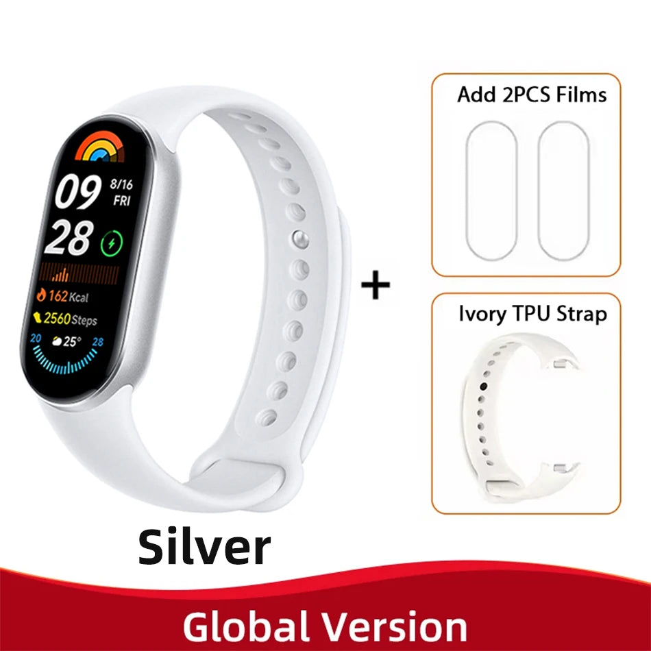 Global Version  Smart Band 9 150+ Sports Modes Sleep Monitoring 1.62" AMOLED Display 21-Day Battery Mi Wrist Sport Watch