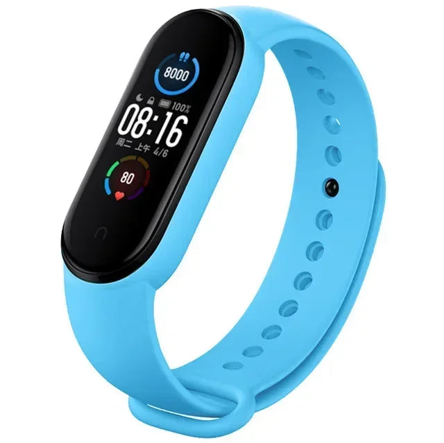 Watch Strap for  Mi Band 7 6 5 4 3 Wristband Silicone Bracelet Wrist Straps Miband 3/4 Band5 Band6 Smartwatch Accessories