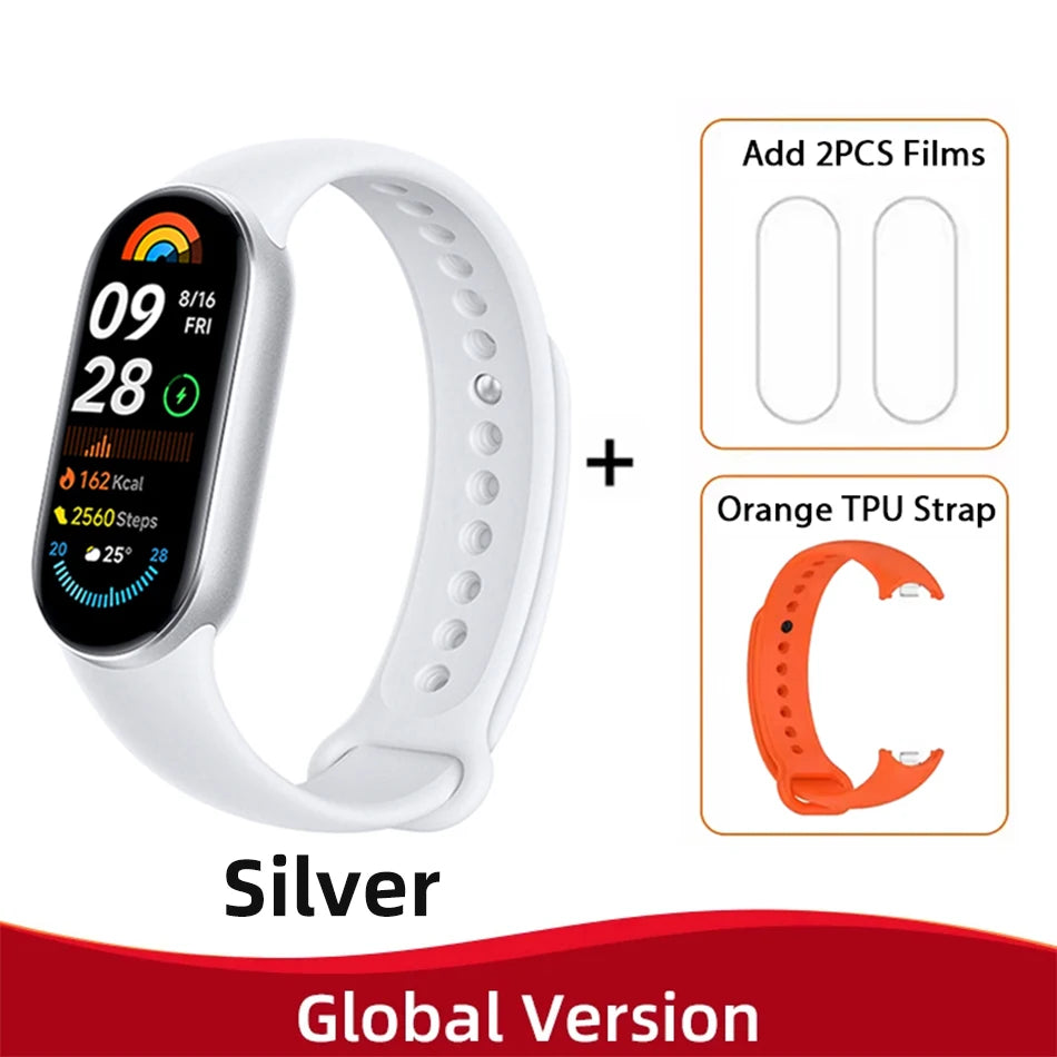 Global Version  Smart Band 9 150+ Sports Modes Sleep Monitoring 1.62" AMOLED Display 21-Day Battery Mi Wrist Sport Watch
