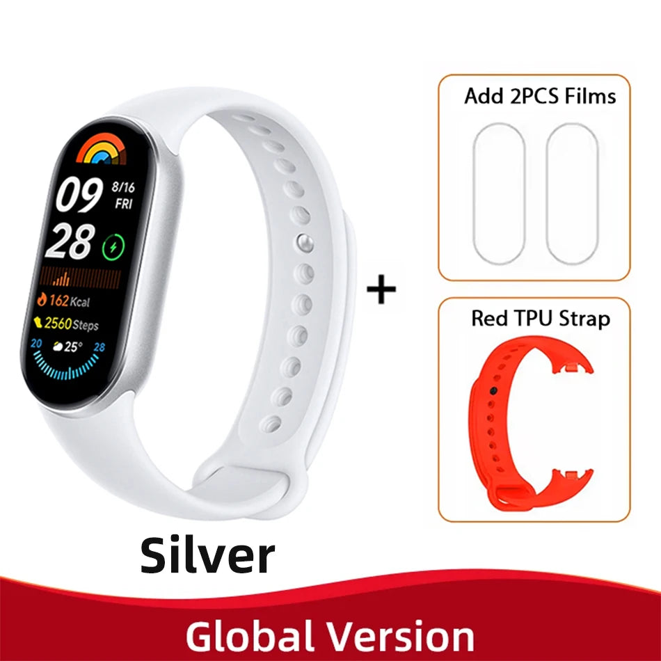 Global Version  Smart Band 9 150+ Sports Modes Sleep Monitoring 1.62" AMOLED Display 21-Day Battery Mi Wrist Sport Watch