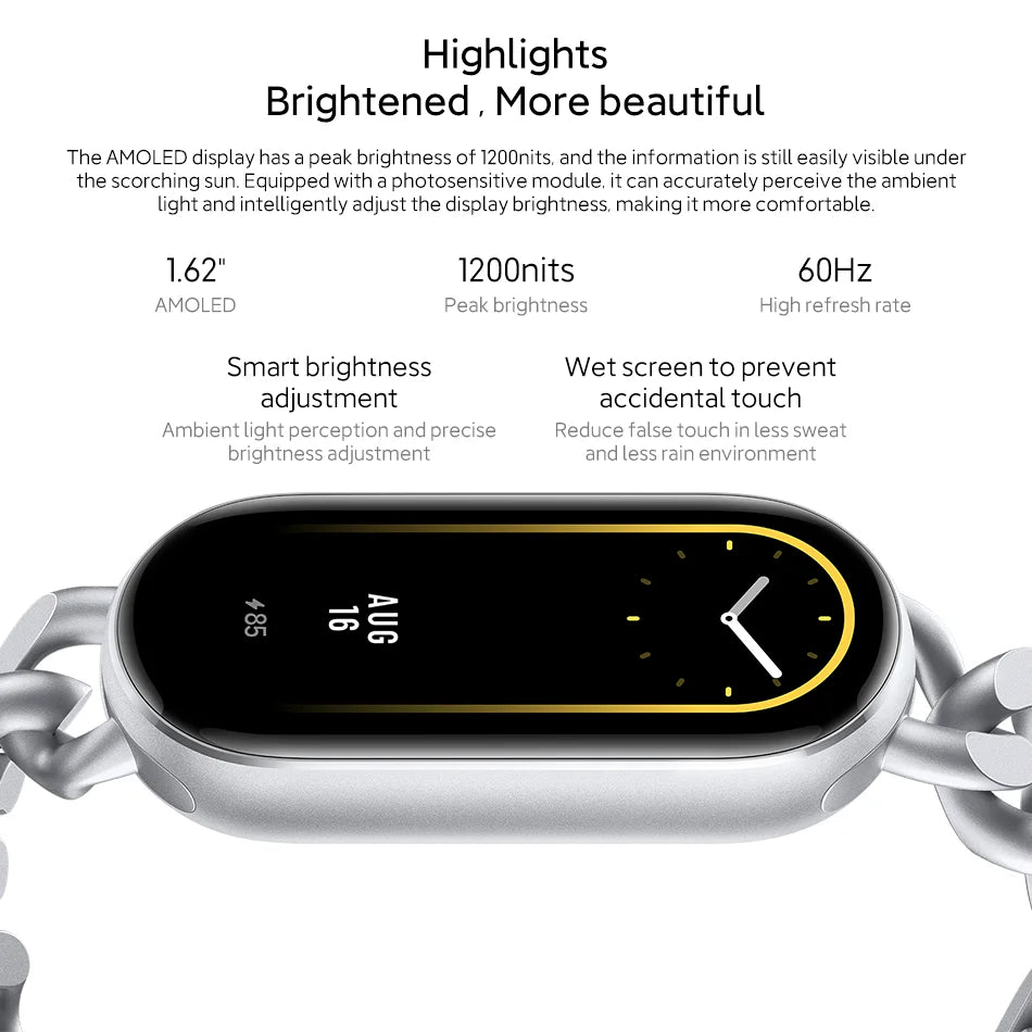 Global Version  Smart Band 9 150+ Sports Modes Sleep Monitoring 1.62" AMOLED Display 21-Day Battery Mi Wrist Sport Watch