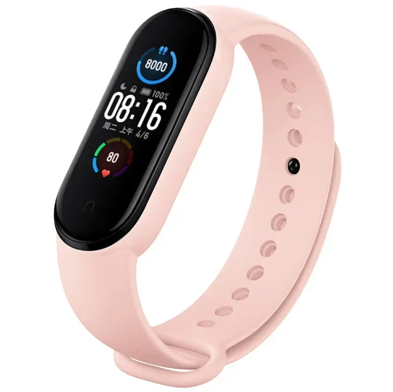 Watch Strap for  Mi Band 7 6 5 4 3 Wristband Silicone Bracelet Wrist Straps Miband 3/4 Band5 Band6 Smartwatch Accessories