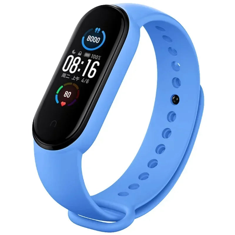 Watch Strap for  Mi Band 7 6 5 4 3 Wristband Silicone Bracelet Wrist Straps Miband 3/4 Band5 Band6 Smartwatch Accessories