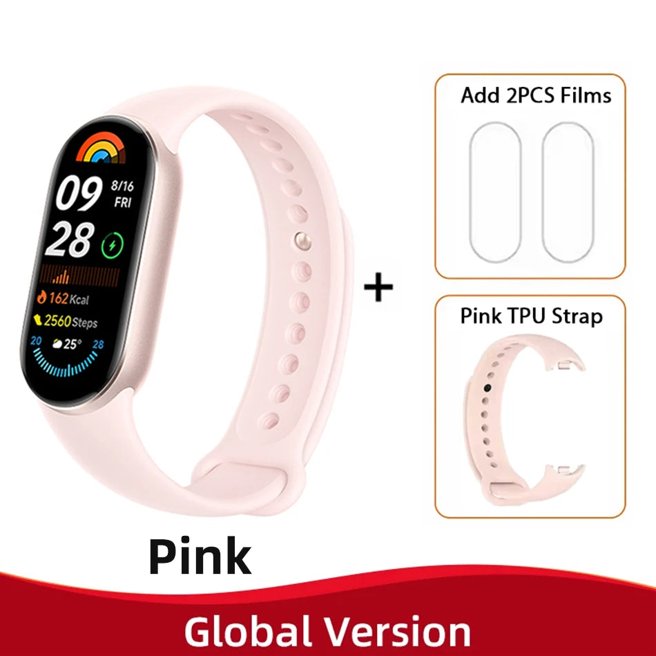 Global Version  Smart Band 9 150+ Sports Modes Sleep Monitoring 1.62" AMOLED Display 21-Day Battery Mi Wrist Sport Watch