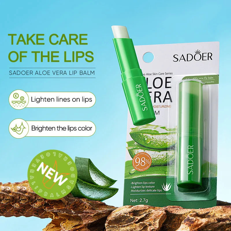 Lip Aloe Balm Nourishing, Hydrating and Moisturizing Preventing Cracking and Repairing Lips Gentle Non Irritating