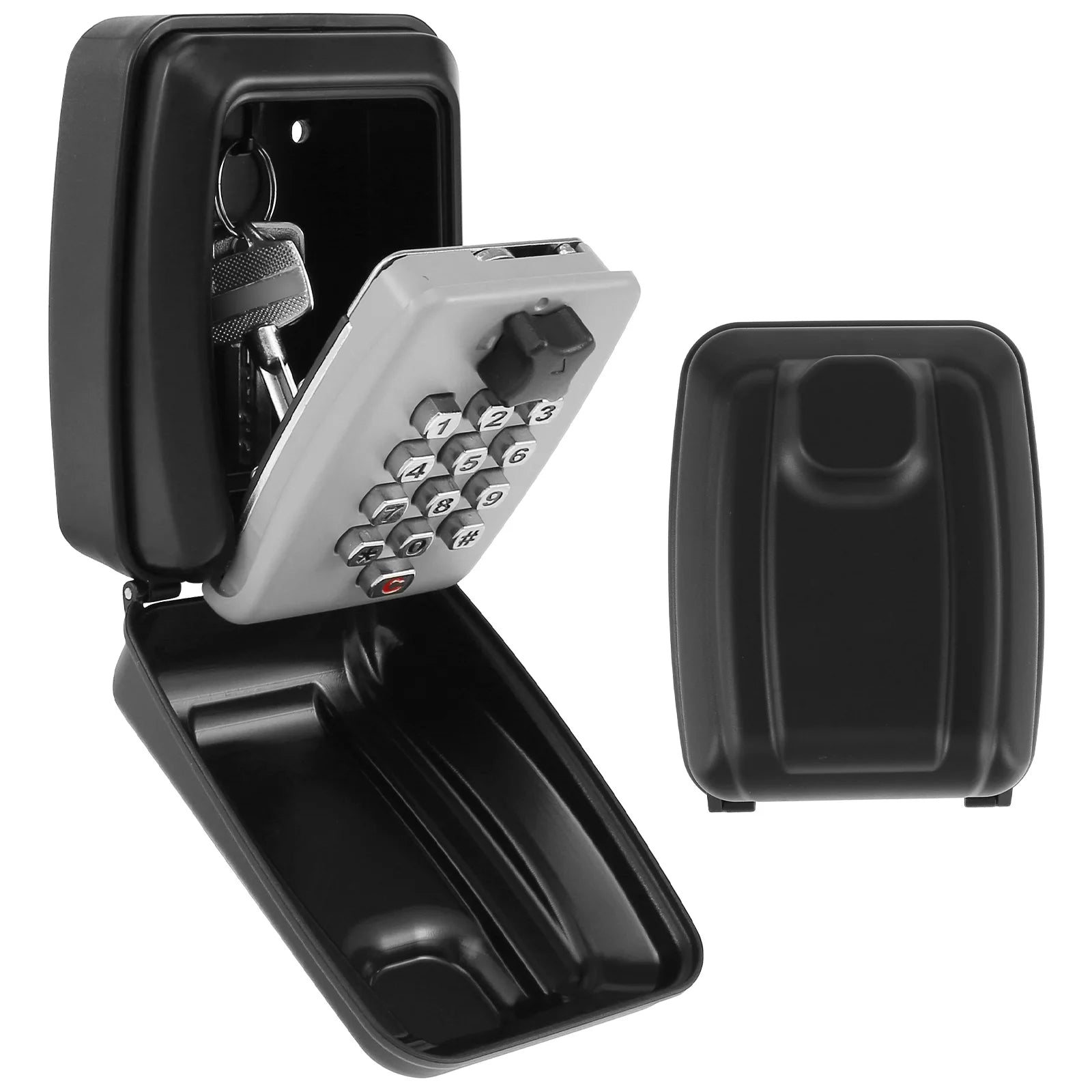 Key Lock Box Wall-Mount Secret Code Security Key Safe Secret Organizer Box No Key Home Office Weatherproof Safe Key Keeper NEW