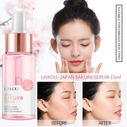 Sakura Face Essence anti Wrinkle Serum Shrink Pores Anti-Aging Moisturizing Dry Skin Care 17Ml or 30Ml