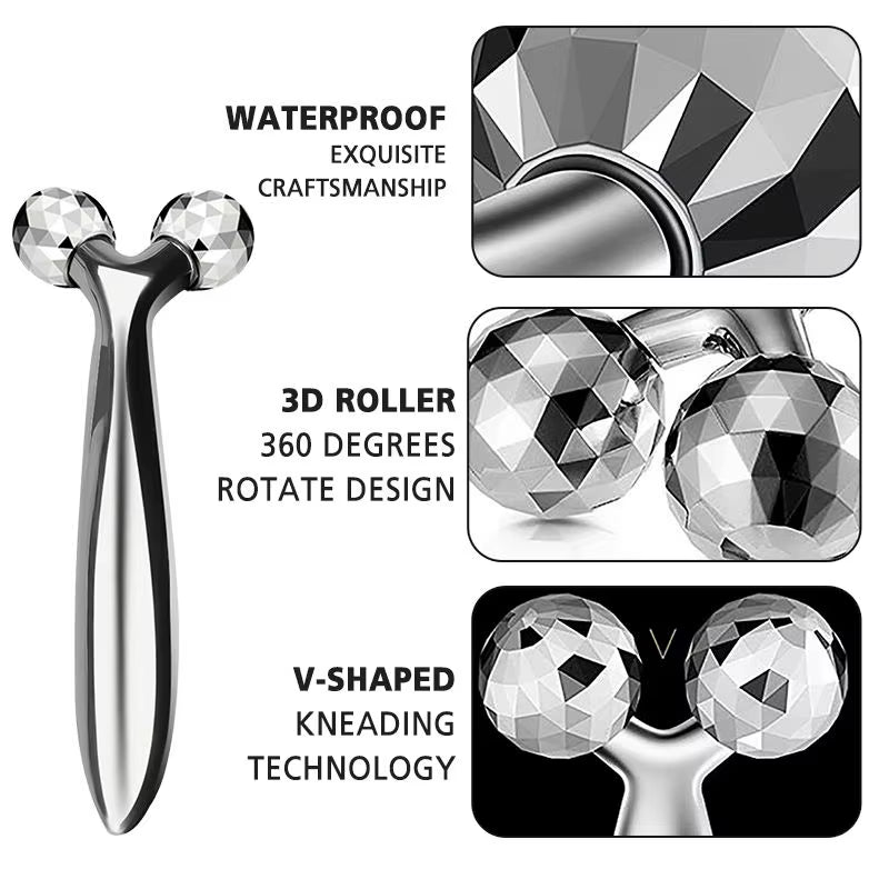 3D Y-Shaped Facial Massage Roller 360° Rotating Face Lifting Firming Face Slimming Remover Facial Massager Skin Care Tool