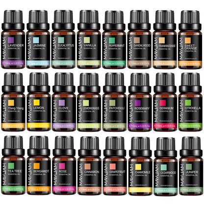 10ML Essential Oil Lavender Jasmine Eucalyptus Vanilla Sandalwood Bergamot Rosemary Citronella Cinnamon Fragrance Oil