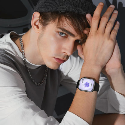 Sport Silicone Band Compatible with Apple Watch Bands 40Mm 38Mm 41Mm 44Mm 45Mm 42Mm 49Mm Women Men,Soft Wristband Waterproof Replacement Sport Strap for Iwatch Bands Series 9 8 7 6 5 4 3 2 1 SE Ultra
