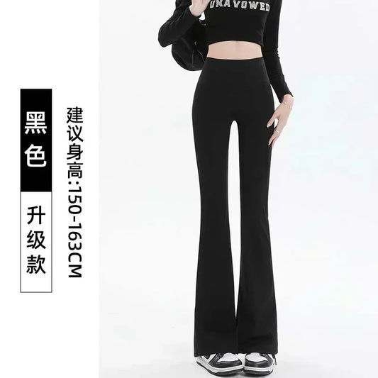 Women Trousers Flare Leggings High Waist Wide Leg Yoga Pants Seamless Fitness Workout Tights Gym Sports Casual Slimming Clothing