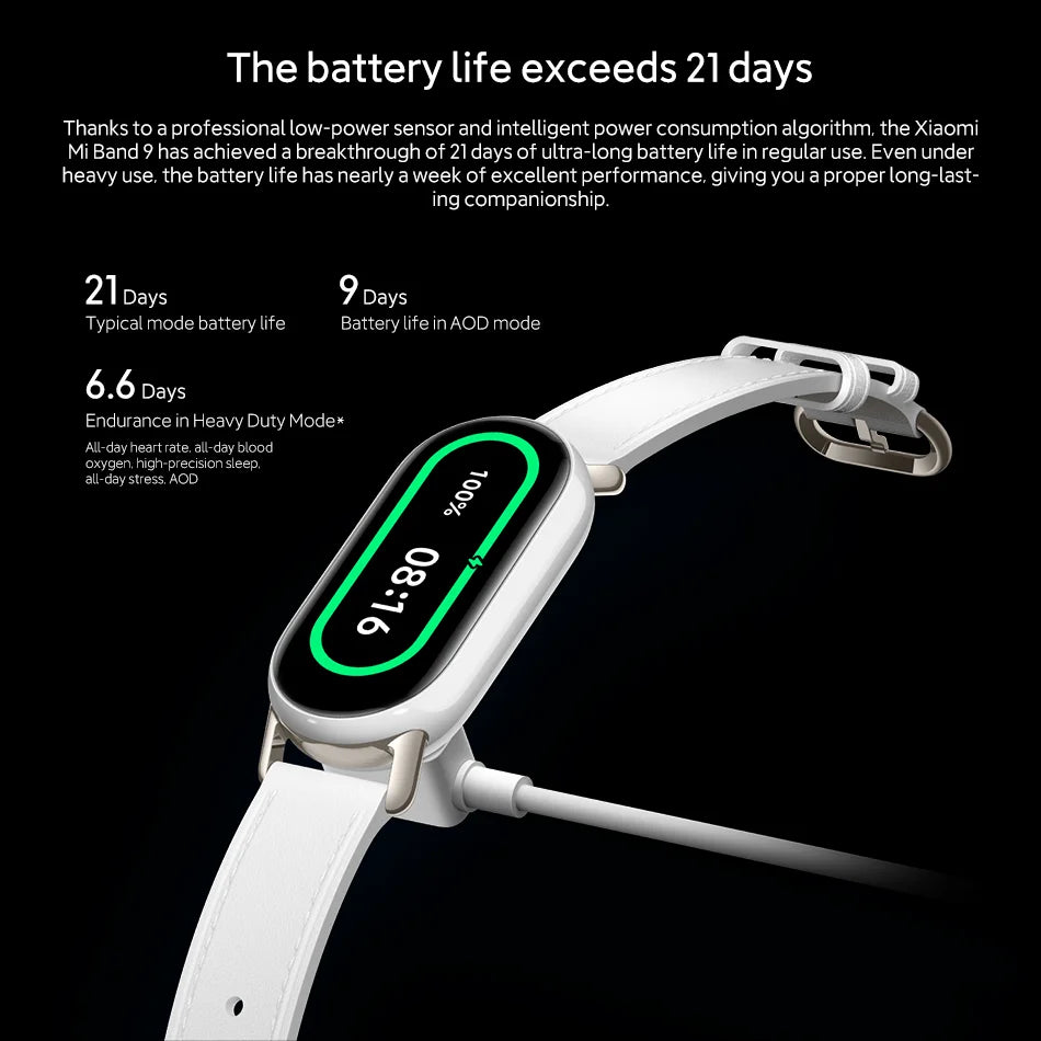 Global Version  Smart Band 9 150+ Sports Modes Sleep Monitoring 1.62" AMOLED Display 21-Day Battery Mi Wrist Sport Watch