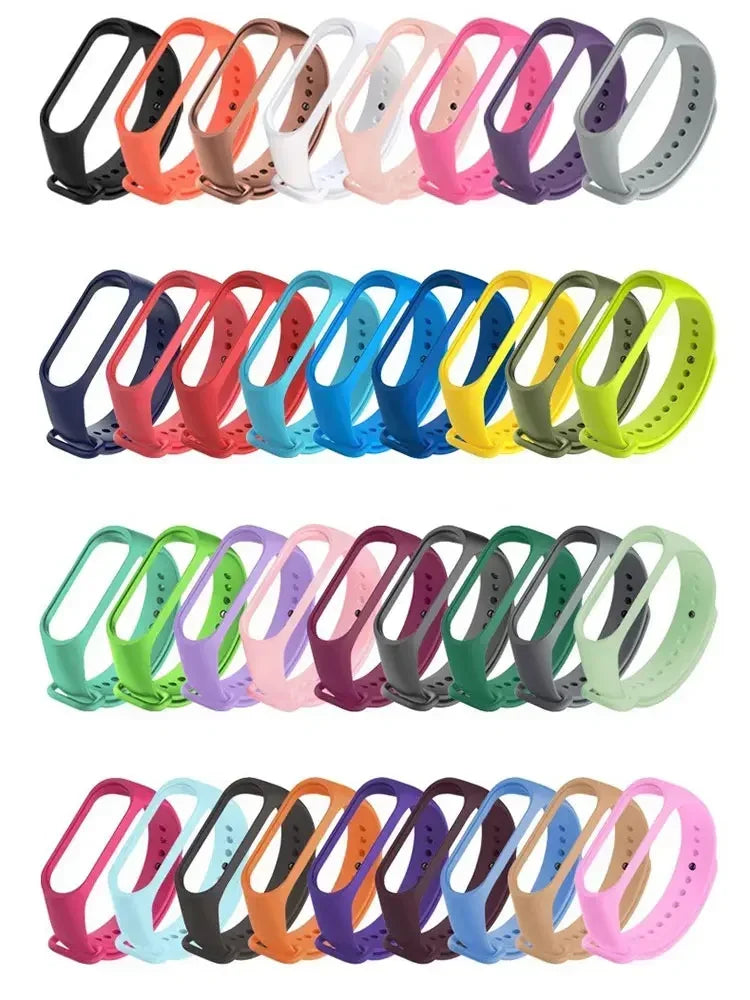 Watch Strap for  Mi Band 7 6 5 4 3 Wristband Silicone Bracelet Wrist Straps Miband 3/4 Band5 Band6 Smartwatch Accessories