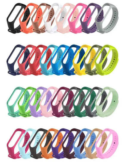 Watch Strap for  Mi Band 7 6 5 4 3 Wristband Silicone Bracelet Wrist Straps Miband 3/4 Band5 Band6 Smartwatch Accessories