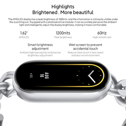 Global Version  Smart Band 9 150+ Sports Modes Sleep Monitoring 1.62" AMOLED Display 21-Day Battery Mi Wrist Sport Watch
