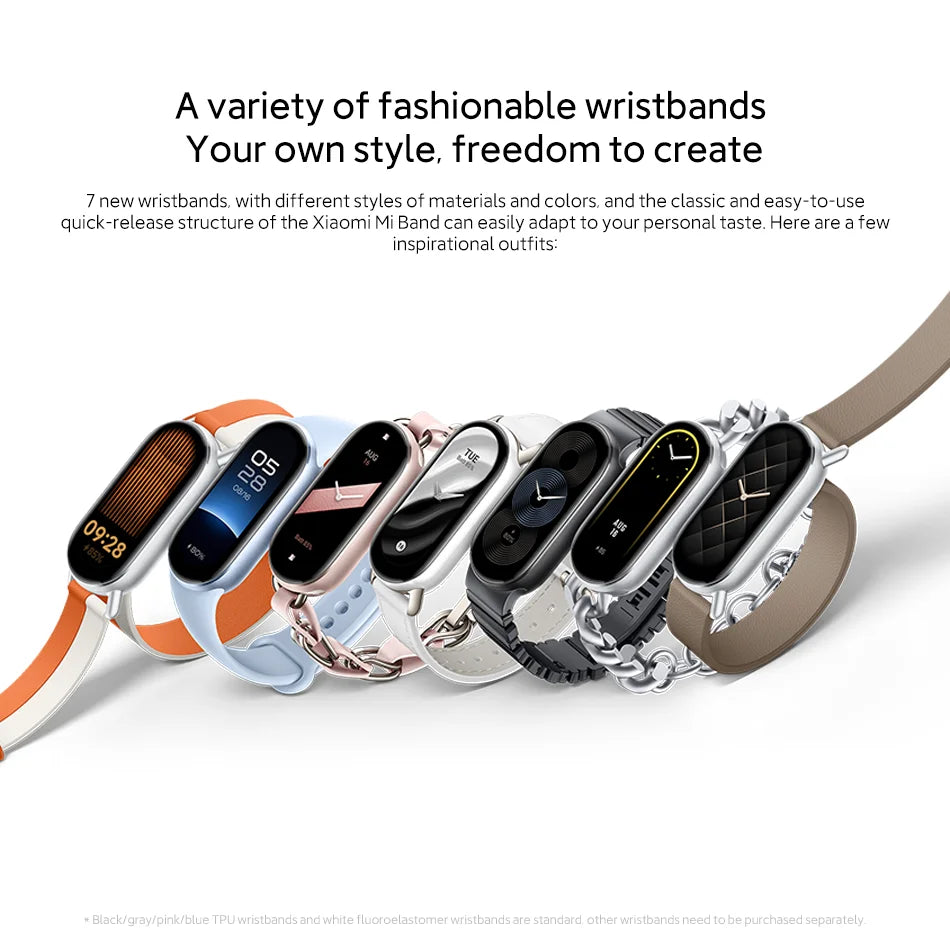 Global Version  Smart Band 9 150+ Sports Modes Sleep Monitoring 1.62" AMOLED Display 21-Day Battery Mi Wrist Sport Watch