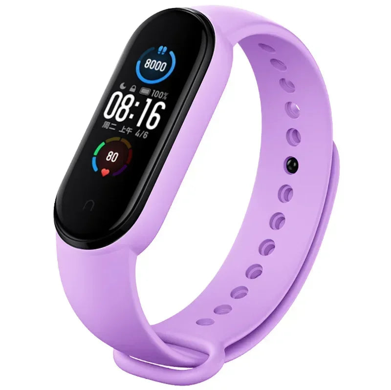 Watch Strap for  Mi Band 7 6 5 4 3 Wristband Silicone Bracelet Wrist Straps Miband 3/4 Band5 Band6 Smartwatch Accessories