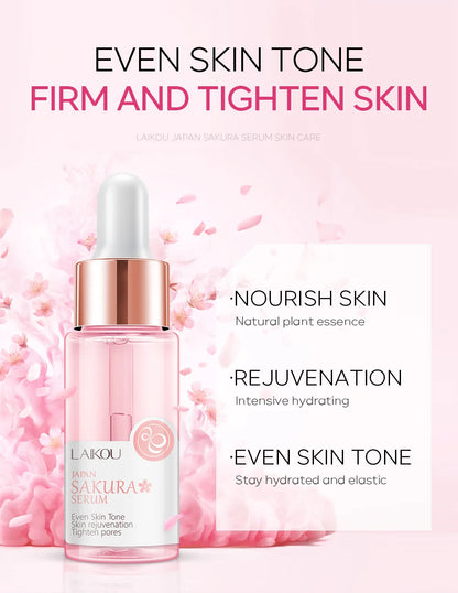 Sakura Face Essence anti Wrinkle Serum Shrink Pores Anti-Aging Moisturizing Dry Skin Care 17Ml or 30Ml