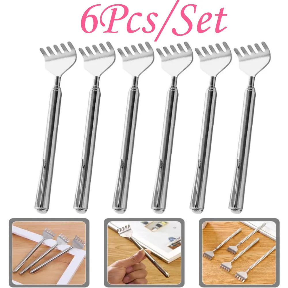 Silvery Telescopic Back Scratcher, Portable Extendable Stainless Steel Scratchers for Men Women ，Mothers Gifts，Gifts for Men，G